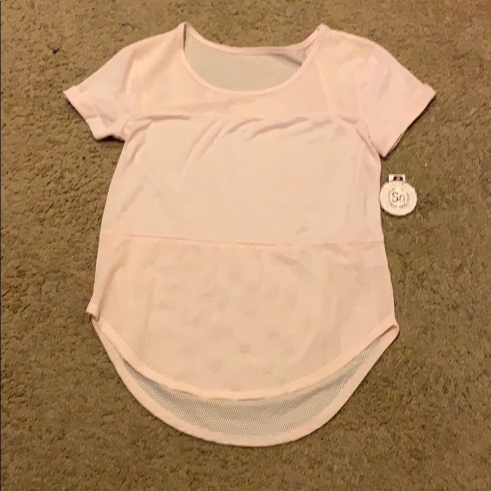 Pink athletic shirt